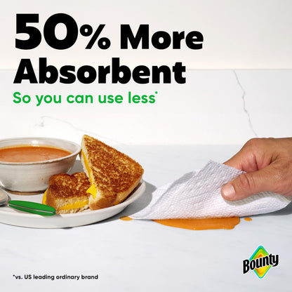 Bounty Paper Towels Select-A-Size White, 12 Double Rolls = 24 Regular Rolls