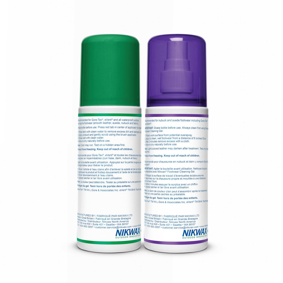 Nikwax Nubuck & Suede Footwear Clean/Waterproof Duo-Pack, 125ml