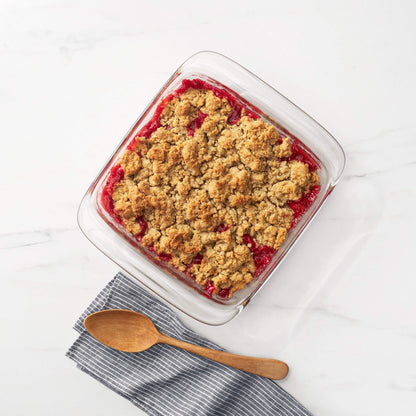 OXO Good Grips Freezer-to-Oven Safe Glass Baking Dish with Lid, 8x8, Clear