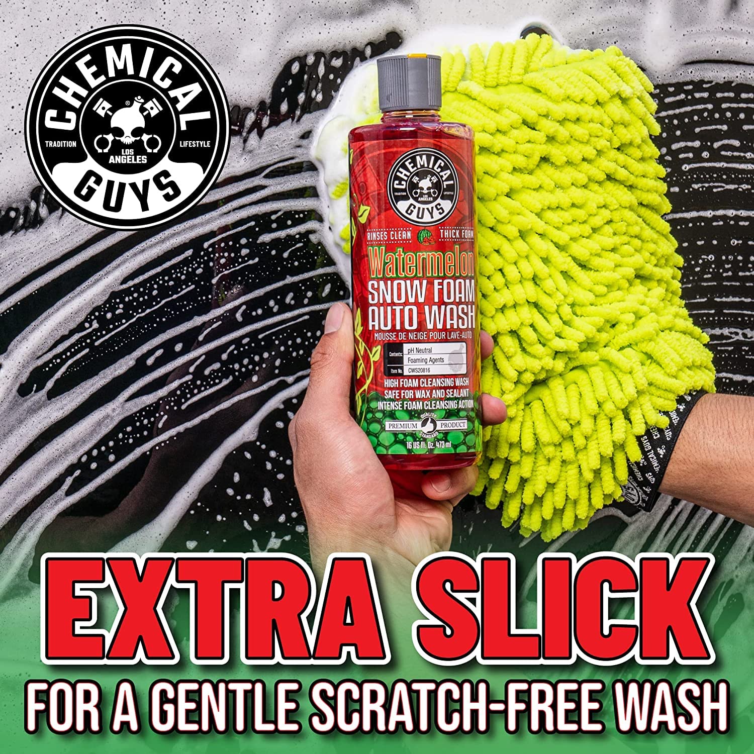 Chemical Guys Watermelon Snow Foam Car Wash Soap, Safe for Cars, Trucks, Motorcycles, RVs & More, 3.79 L, Watermelon Scent Chemical Guys