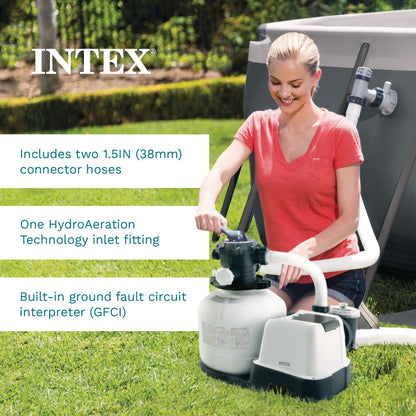 INTEX Krystal Clear 2,100 GPH Sand Filter Pump for Above Ground Pools