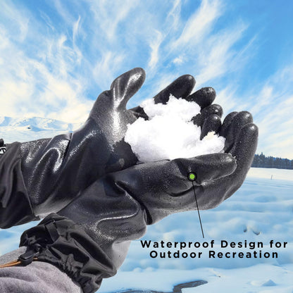 SHOWA TEMRES 282-02 Waterproof Insulated Winter Work Gloves, Breathable Polyurethane, Integrated Drawstring Gaiter Snow Cuff, Thermal Fleece for Skiing, Ice Fishing, Black, XX-Large, 1-Pair 🍁 All In One Marketplace Canada