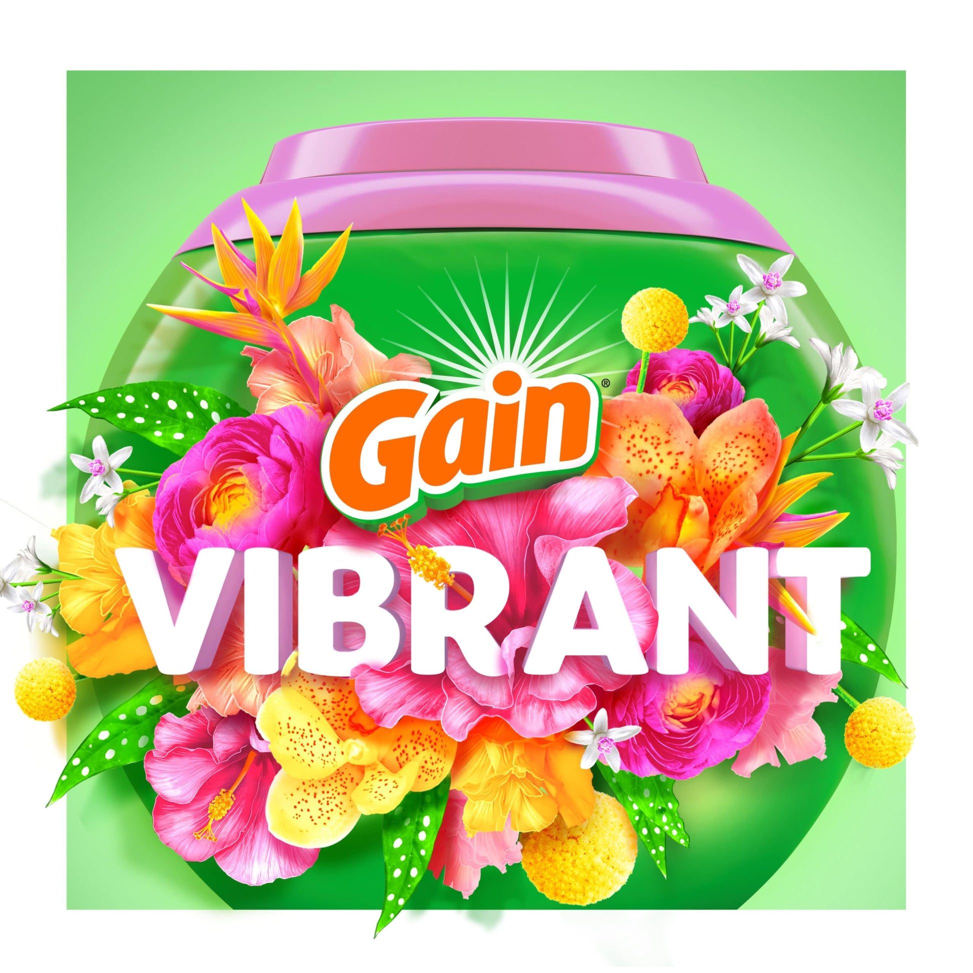 Gain Super Flings Laundry Detergent Pacs, 45 Count, Vibrant, irresistibly clean and fresh - Available at All In One Marketplace Canada