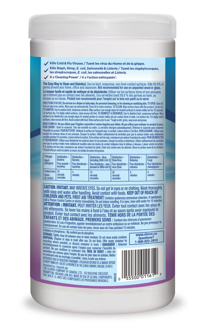 Clorox® Disinfecting Wipes, Fresh Lavender, Kills 99.99% of Viruses & Bacteria, Multi-Pack of 6 - (6 x 75) 450 Wipes