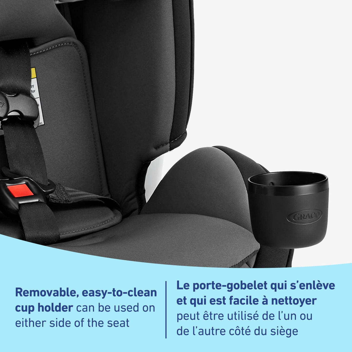Graco SlimFit3 LX 3-in-1 Car Seat ft. Anti-Rebound Bar, Baby to Big Kid Car Seat, 2.2-45 kg (4-100 lb), Gotham Graco