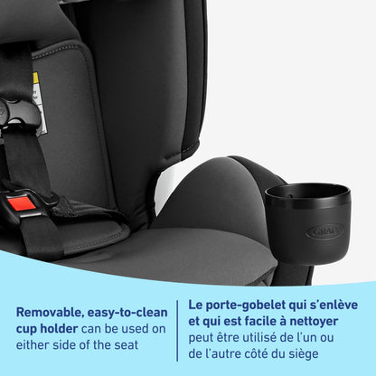 Graco SlimFit3 LX 3-in-1 Car Seat ft. Anti-Rebound Bar, Baby to Big Kid Car Seat, 2.2-45 kg (4-100 lb), Gotham Graco