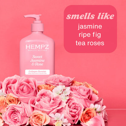 HEMPZ Body Lotion - Sweet Jasmine & Rose Daily Moisturizing Cream, Shea Butter Hand and Body Moisturizer - Hemp Lotion - Skin Care Products, Hemp Seed Oil - 17 oz. - Available at All In One Marketplace Canada