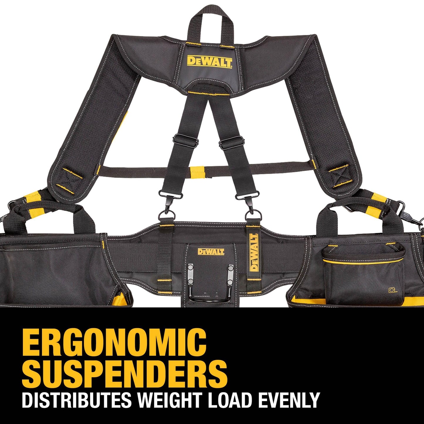 DEWALT Tool Rig Professional Tool Belt with Padded Suspenders, 25 Pockets, Durable Design, Adjustable (DWST540602) DEWALT