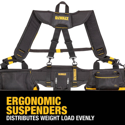 DEWALT Tool Rig Professional Tool Belt with Padded Suspenders, 25 Pockets, Durable Design, Adjustable (DWST540602) DEWALT