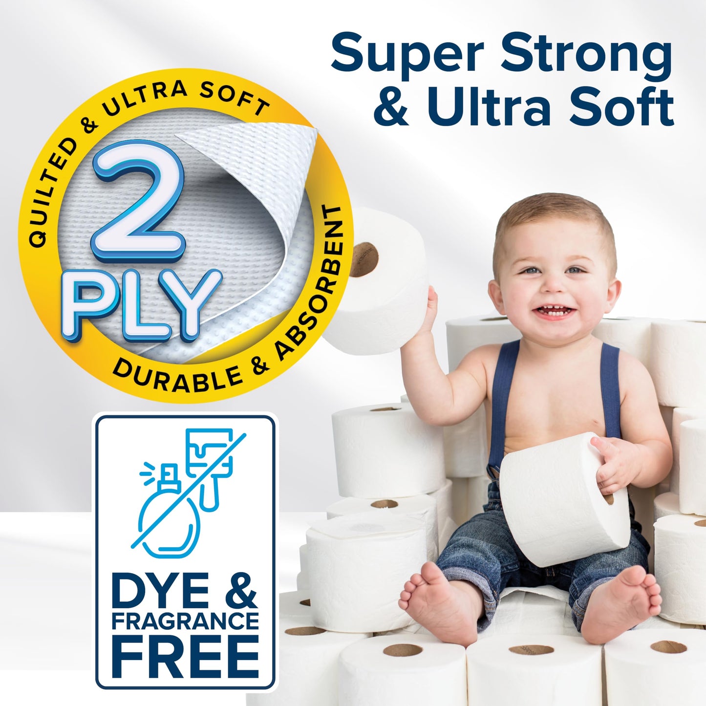 Camco Camper/RV Toilet Paper — 2-Ply — Septic Safe — Dissolves Fast — Dye & Fragrance Free — 16-Rolls (500 Sheets Per Roll) (40282) - Available at All In One Marketplace Canada