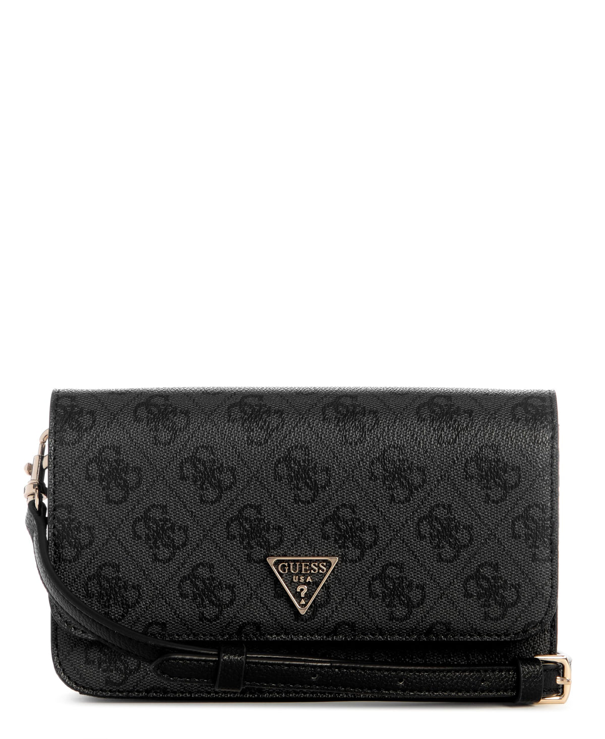GUESS Noelle Ii Crossbody Flap Organizer, Coal Logo, One Size