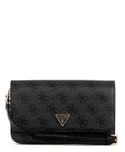 GUESS Noelle Ii Crossbody Flap Organizer, Coal Logo, One Size