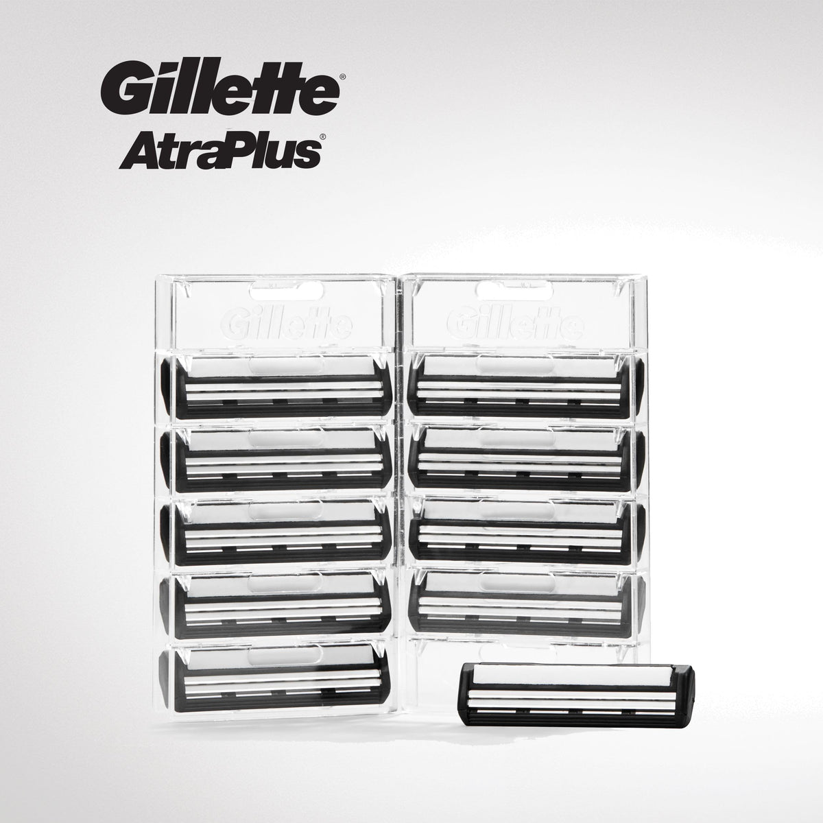 Gillette Atra Plus Razor Blade Cartridges, 10 Count