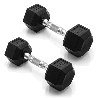 CAP Barbell 10 LB Pair Coated Hex Dumbbell Weight