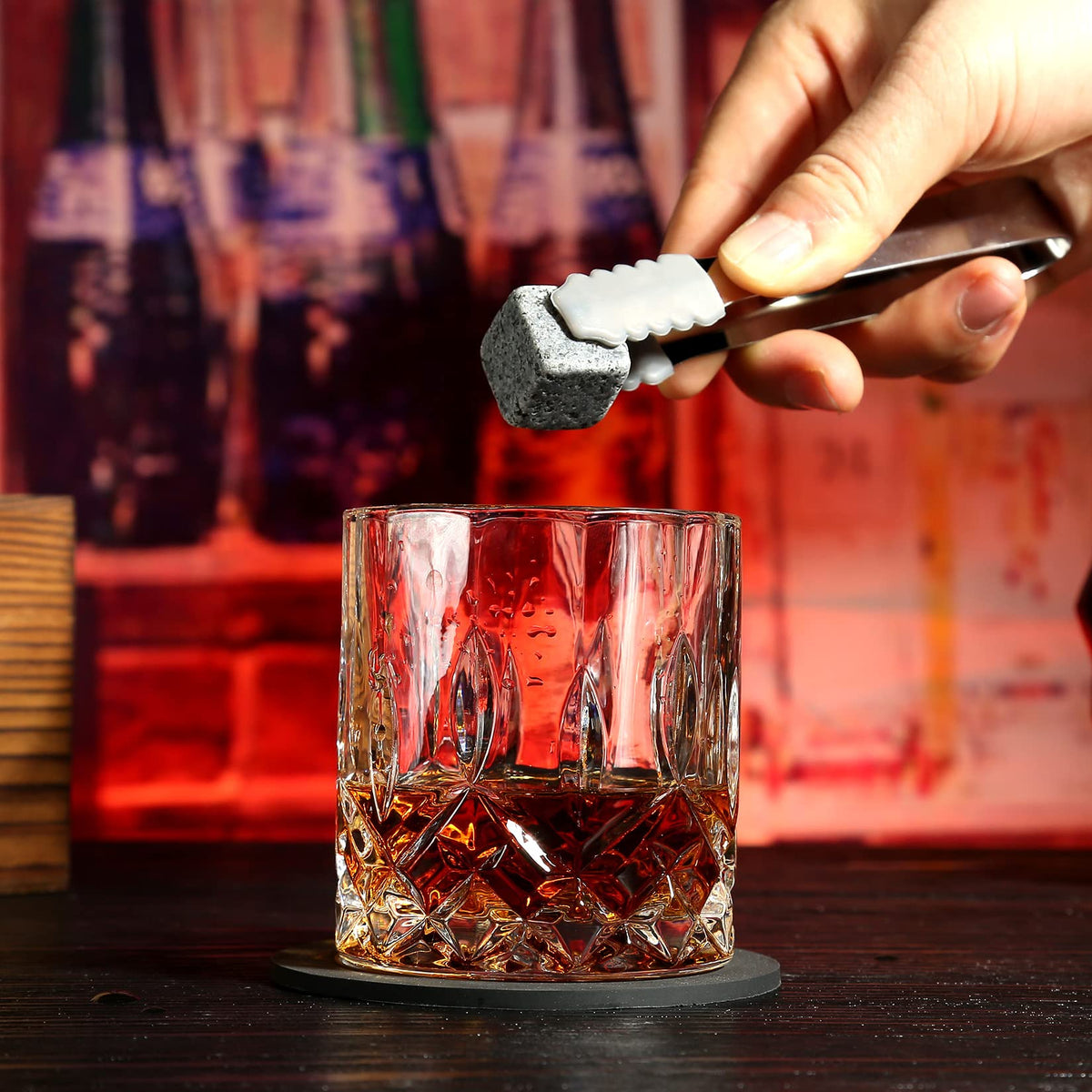 Whiskey Stones Glass Gifts for Men, Bourbon Scotch Whiskey Glasses Set of 2 🍁 All In One Marketplace Canada