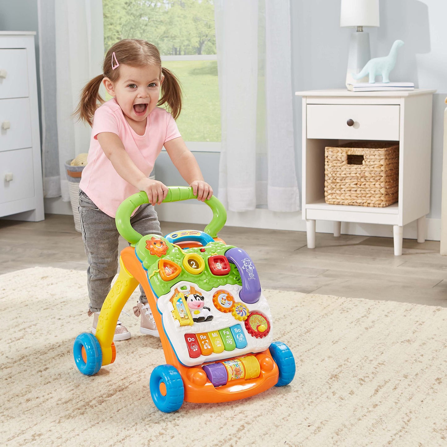 VTech Sit-to-Stand Learning Walker (Frustration Free Packaging - English Version), Orange