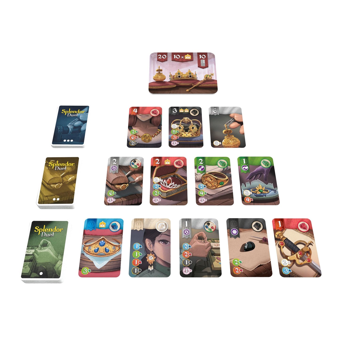 Splendor - Duel (Bilingual French/English Version) - A Game by Asmodee Space Cowboys