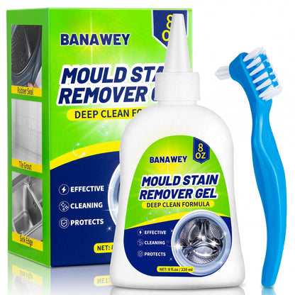 Mould Remover Gel - Household Washing Machine Cleaner, Tile Grout Cleaner with Brush, Mildew Stain Remover for Washer Rubber, Shower, Bathroom, Bathtub Caulk, Kitchen Sink, Fridge Seal, Wall - 8 Fl Oz - Available at All In One Marketplace Canada