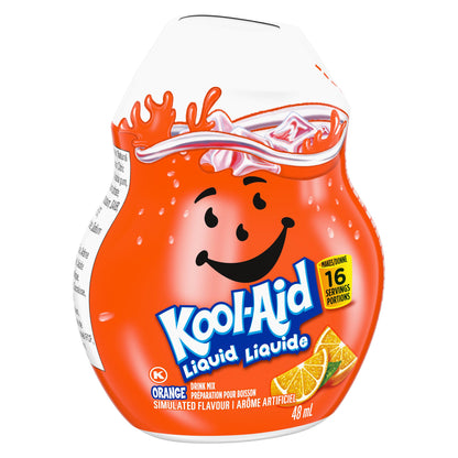 Kool-Aid Orange Liquid Drink Mix, 48 mL Bottle (Pack of 12)