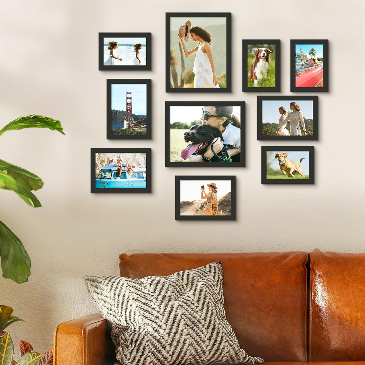 upsimples Picture Frames, 10 Pack Gallery Wall Frame Set,Black 🍁 All In One Marketplace Canada