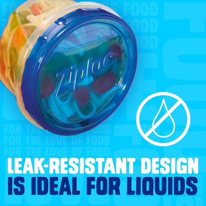 Ziploc Twist N Loc Reusable Containers, Leak-Proof Lid, Keeps Food Fresh, BPA Free, Microwave, Freezer and Dishwasher Safe Food Storage for Lunch and Leftovers, 9 Containers, 2 Cup Capacity - Available at All In One Marketplace Canada
