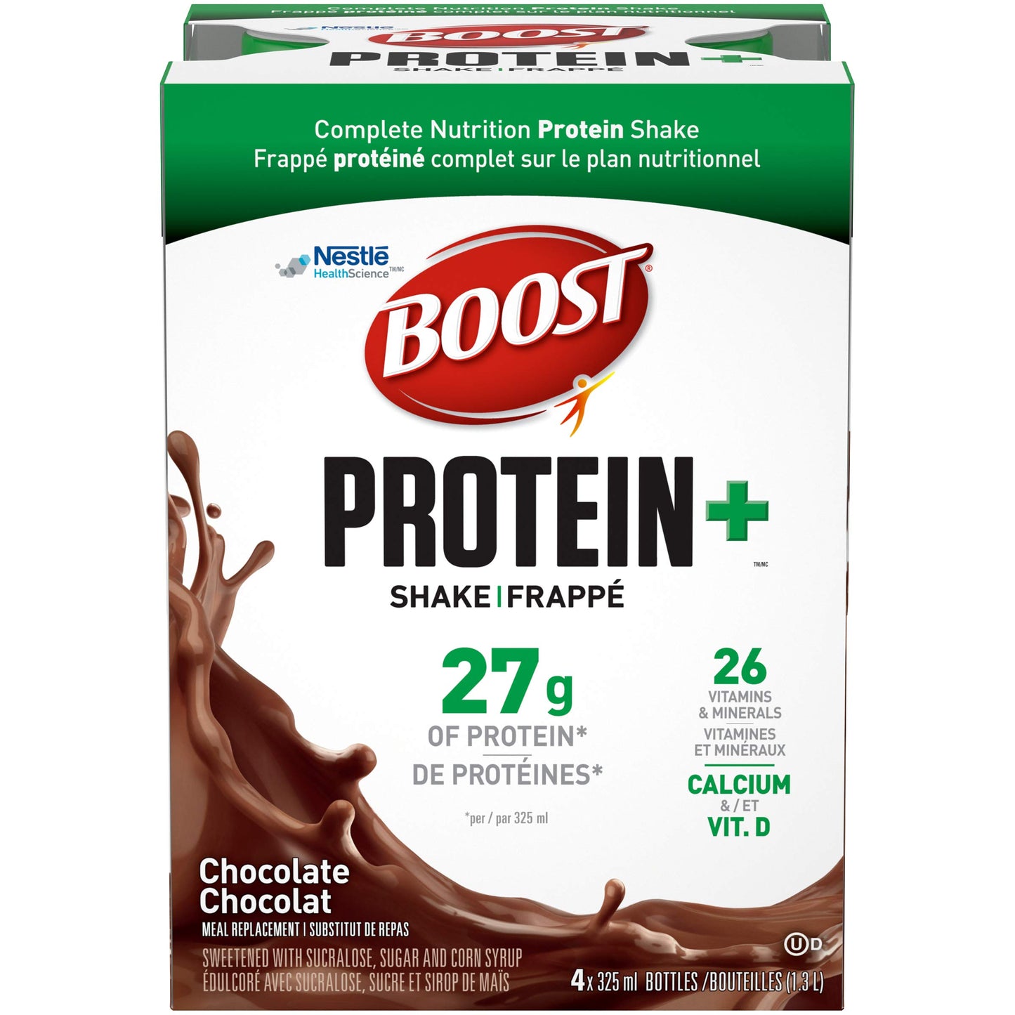 Boost Protein+ Chocolate Meal Replacement Shake, 12-Pack