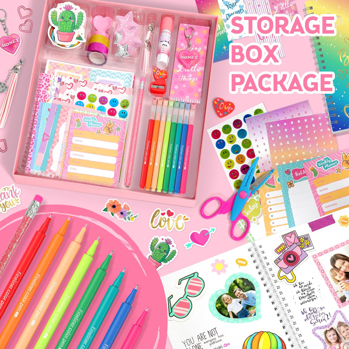 Axirata 2-Pack DIY Journal Kit for Girls, Journal Set for Tween & Teen Girls 6-8-14 Year Old, Art & Crafts Stationery Kit, Scrapbook & Diary Supplies Toy Set Birthday Christmas Ideal Gift for Girls 🍁 All In One Marketplace Canada