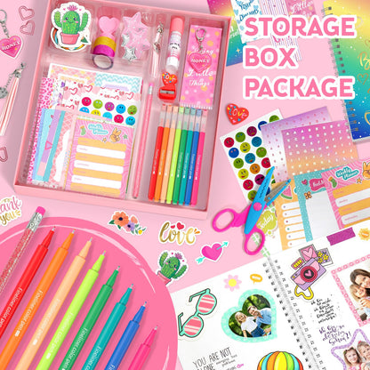 Axirata 2-Pack DIY Journal Kit for Girls, Journal Set for Tween & Teen Girls 6-8-14 Year Old, Art & Crafts Stationery Kit, Scrapbook & Diary Supplies Toy Set Birthday Christmas Ideal Gift for Girls 🍁 All In One Marketplace Canada