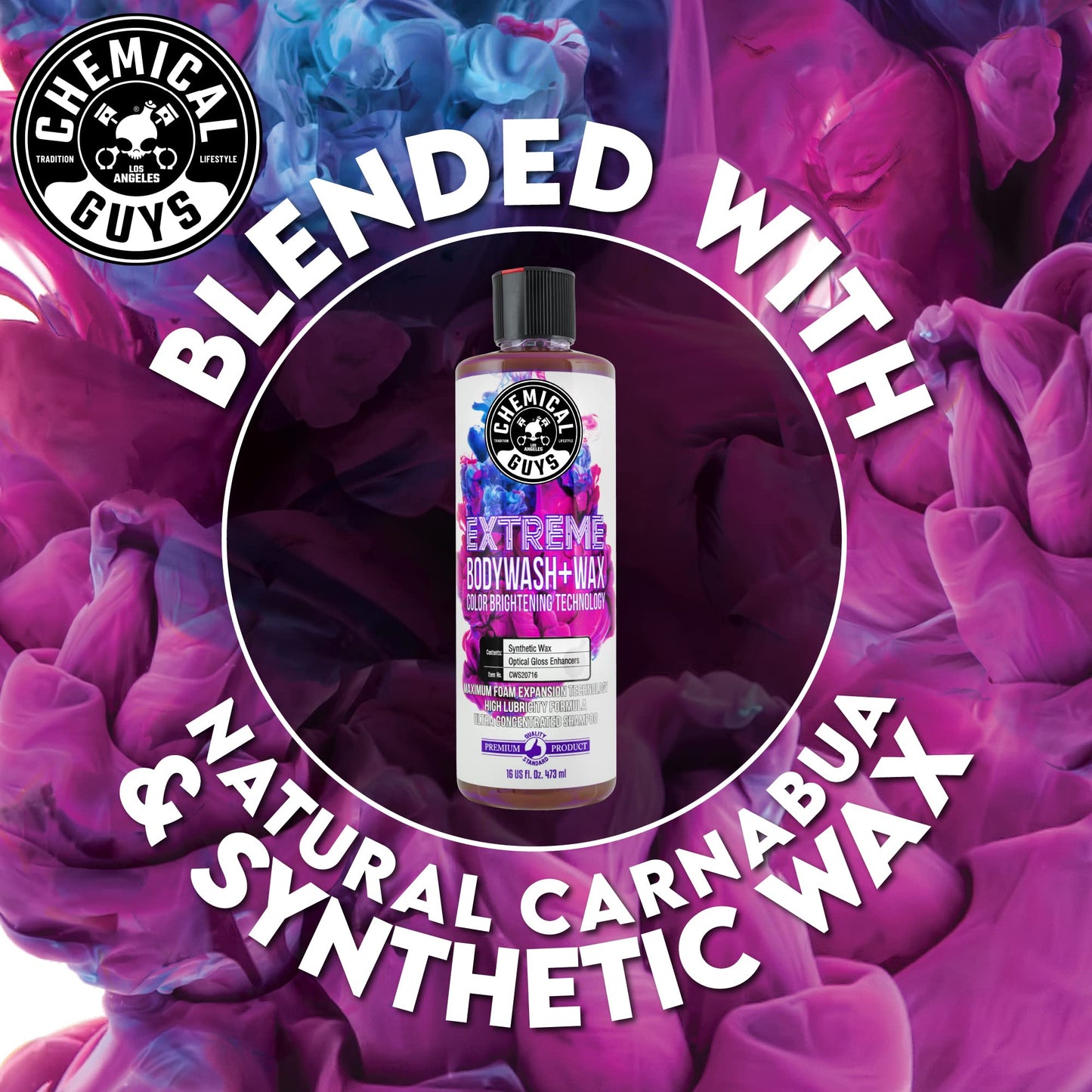 Chemical Guys Extreme Bodywash & Wax Foaming Car Wash Soap, (Works with Foam Cannons, Foam Guns or Bucket Washes) Safe for Cars, Trucks, Motorcycles, RVs & More, 1.89 L, Grape Scent 🍁 All In One Marketplace Canada