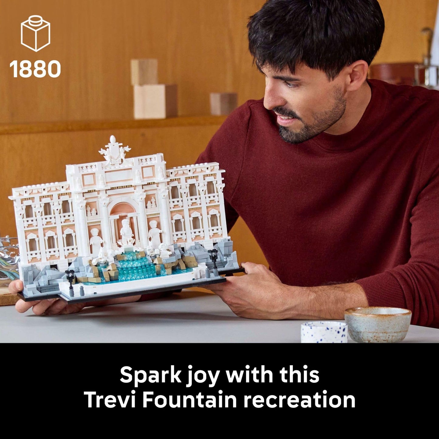 LEGO Architecture Trevi Fountain Building Set - Collectible 3D Puzzle of Italian Landmark Model for Display - DIY Arts and Craft for Adults - Gift for Wedding - 21062 LEGO