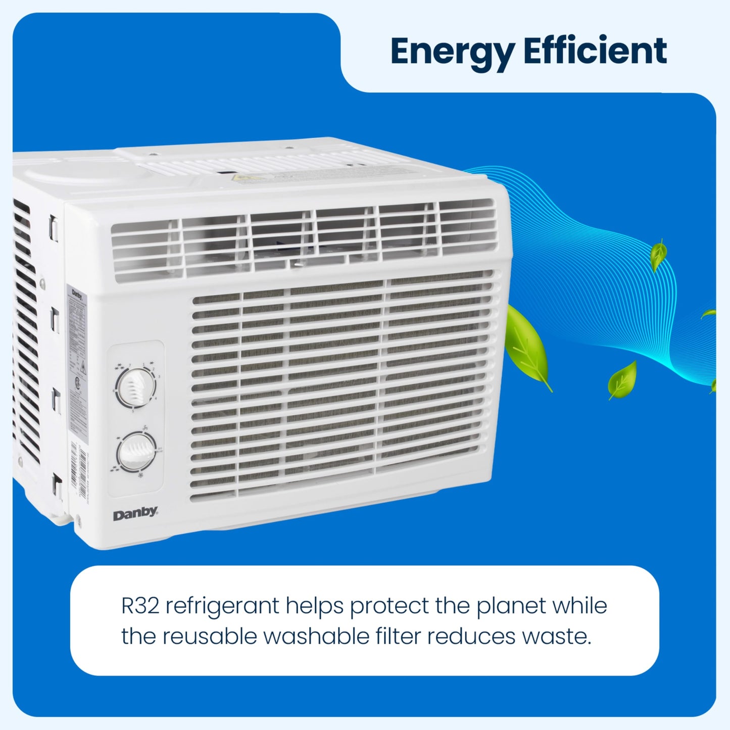 Danby DAC050MB1WDB 5,000 BTU Window Air Conditioner, 2 Cooling and Fan Settings, Easy to Use Mechanical Rotary Controls, Ideal for Rooms Up to 150 Square Feet - Available at All In One Marketplace Canada