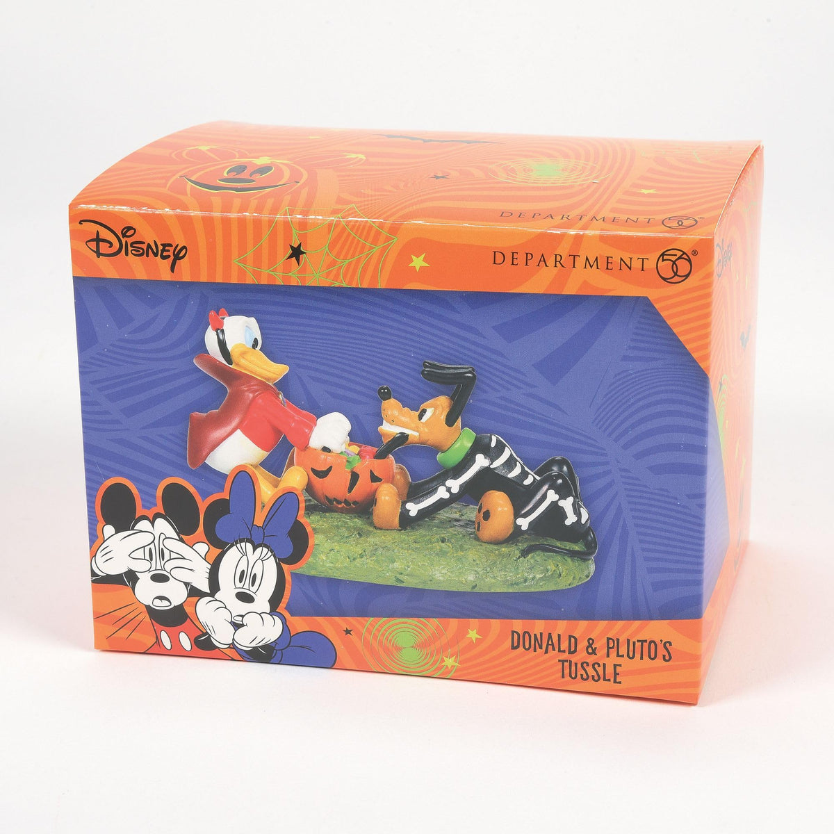 Department 56 Disney Village Accessoires d'Halloween Figurine La bagarre de Donald et Pluto, 2,25 pouces, Multicolore