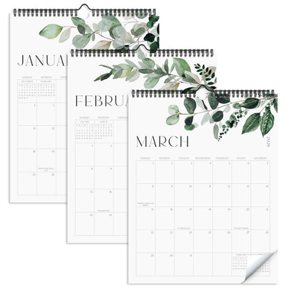 Aesthetic 2026-2027 Wall Calendar - Runs from January 2026 Until July 2027 - The Perfect Modern Greenery Calendar Planner for Easy Organizing