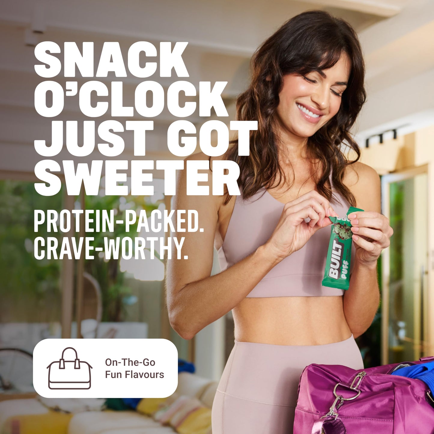 BUILT Puff Protein Bars, Mint Chip, 17g Protein - 12 Count 🍁 All In One Marketplace Canada