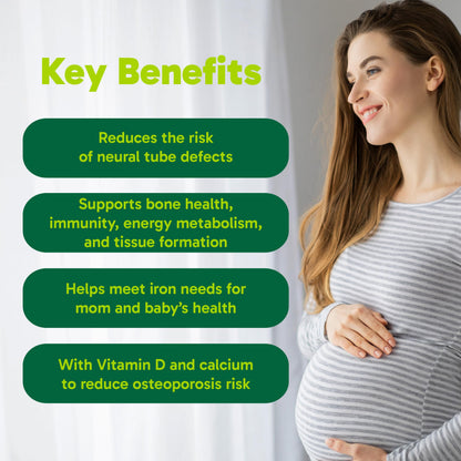 Organika Essential Prenatal – Vegetarian Prenatal Multivitamin for Baby & Mom – Complete Nutrition with Methylated Folate, Iron, Choline, Vitamin D & Calcium – Supports Pregnancy, Postpartum Health