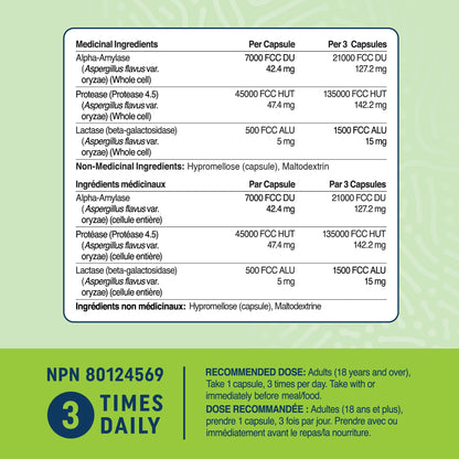 Digestive Enzymes 280MG for Digestive Health & Bloating Relief for Women & Men | Triple Digestive Enzyme Blend to Break Down Carbs & Fats, Anti Bloating Supplement for Women & Men | Vegetarian | 90ct - Available at All In One Marketplace Canada