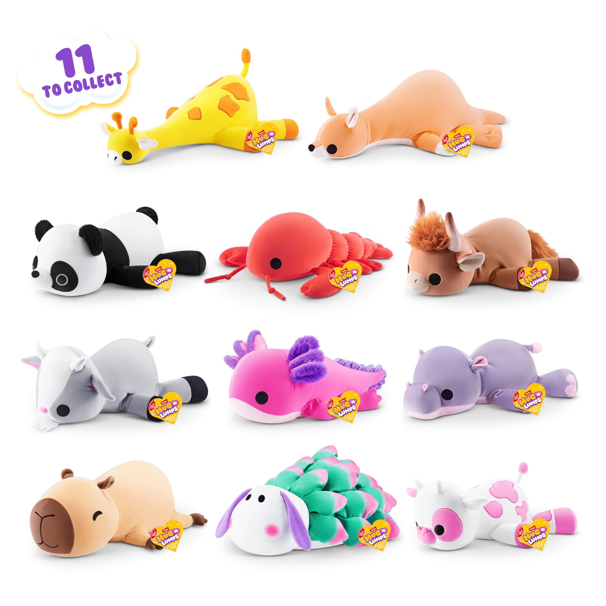 Hug-A-Lumps, Series 2, Medium, Plush, (Axolotl, Ally) Hug-A-Lumps