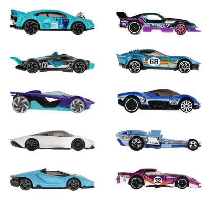 Hot Wheels 10-Pack of Toy Race Cars, Includes 1:64 Scale Corvette, Lamborghini, McLaren & Hot Wheels Originals - Available at All In One Marketplace Canada