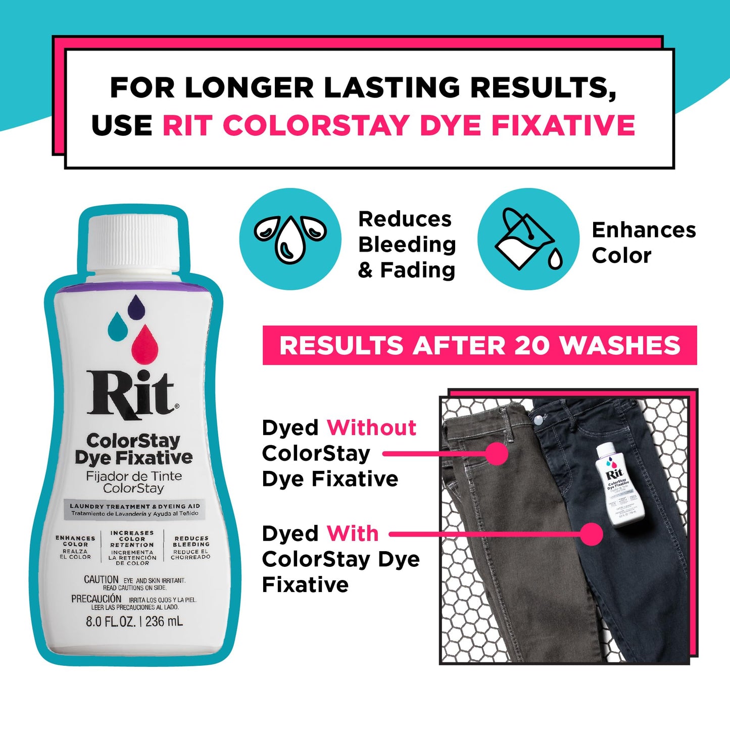 Rit Dye 88150 All Purpose Liquid Dye, Black, 8 Fl Oz - Available at All In One Marketplace Canada