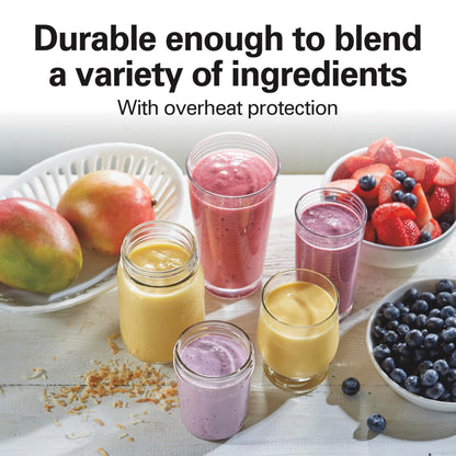 Hamilton Beach Personal Blender for Smoothies & Protein Shakes, Portable Single Serve Blender with Travel Lid, 14 oz BPA-Free Jar, 175W, Compact Countertop Blender, Raspberry, 51131G 🍁 All In One Marketplace Canada