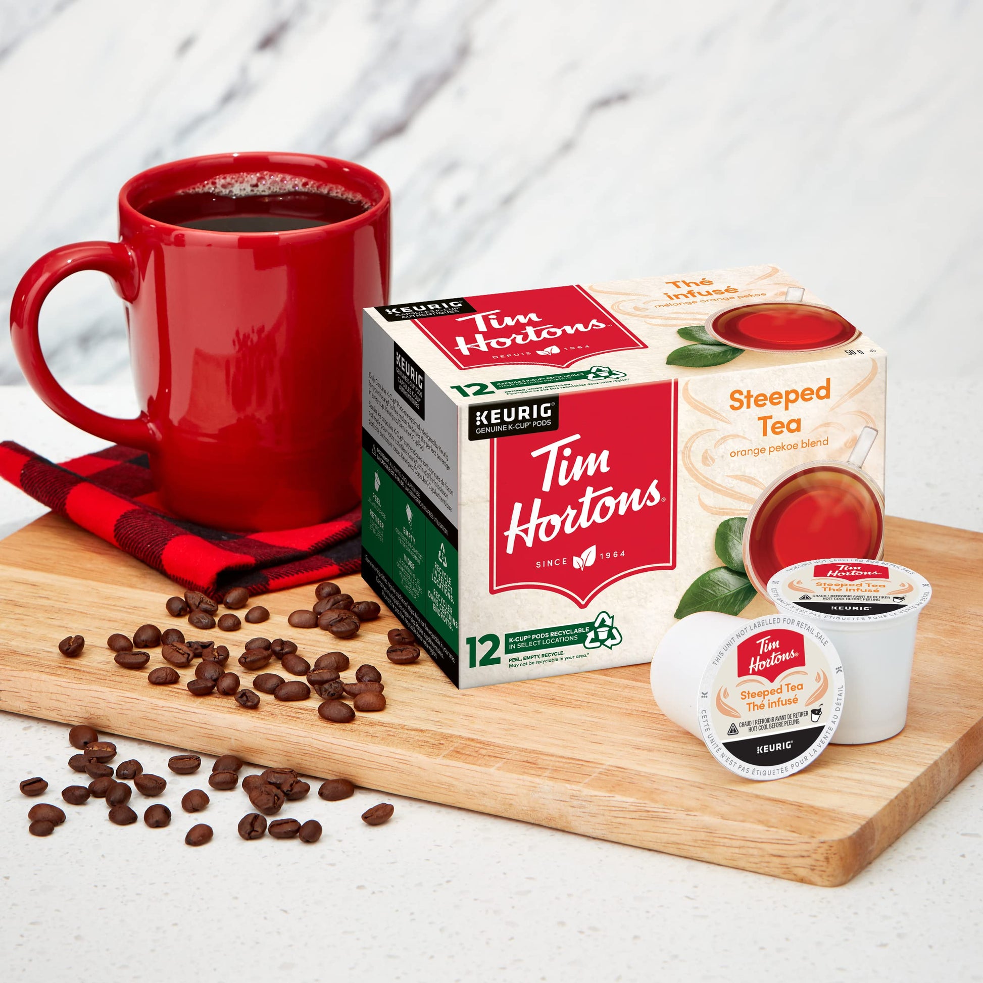 Tim Hortons Orange Pekoe Steeped Tea K-Cup Pods, 72 Pack