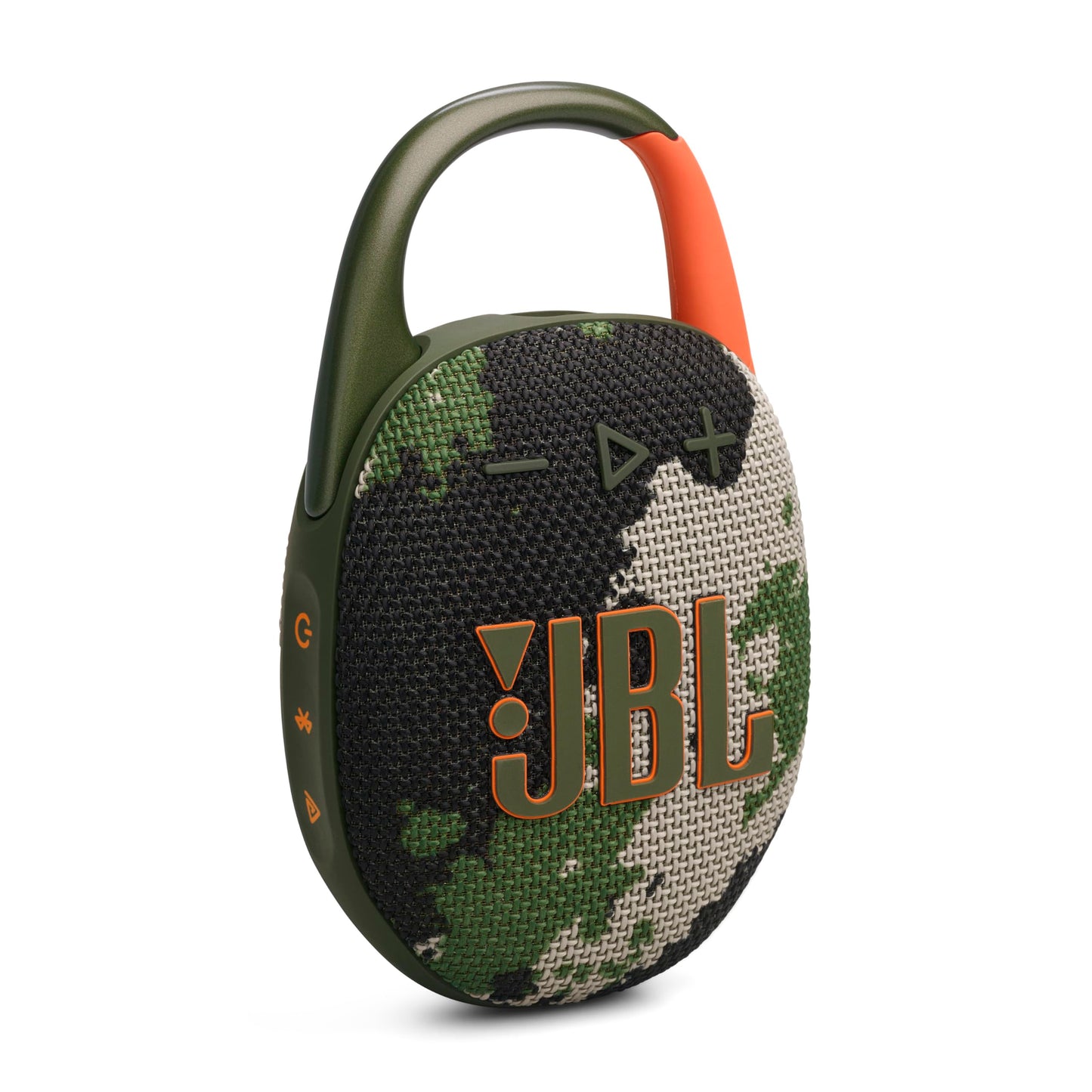 JBL Clip 5 - Ultra-Portable, Waterproof and Dustproof Bluetooth Speaker, Integrated Carabiner, Up to 12 Hours of Play, Made in Part with Recycled Materials (Squad)