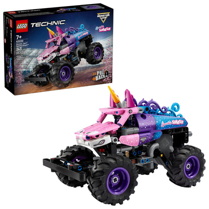 LEGO Technic Monster Jam Sparkle Smash Pull-Back Truck Toy for Boys & Girls - Monster Truck Building Toy W/Pull-Back Racing Action for Kids, Ages 7+ - Gift Idea for Birthdays - 42220 LEGO