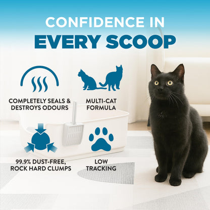 ARM & Hammer Cloud Control Clumping Cat Litter, Multi Cat, 6.35kg – 7 Day Odour Control, 99.9% Dust Free, Hypoallergenic Light Scent