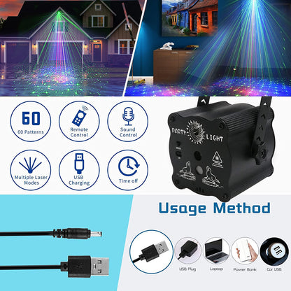 2-in-1 Disco Ball Party Lights with Remote, Sound Activated LED Strobe Light for Parties, USB Powered DJ Disco Light Projector for Room Decor, Glow Party Supplies, Birthday, Christmas, Club 🍁 All In One Marketplace Canada