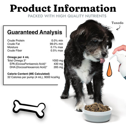 Fish Oil for Dogs 1.89 L - Healthy Skin & Coat, Salmon, Pollock, All Natural Supplement for Pets, Itching Scratching Allergy & Inflammation Defense, Omega 3 EPA DHA, Brain & Heart Health