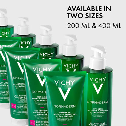 Vichy Anti-Acne Salicylic Acid Cleansing Gel, Normaderm Purifying Face Wash for Oily Skin, Acne Breakouts and Pores. Oil-free, Soap-Free, Non-Comedogenic, Hypoallergenic, Dermatologist Recommended - Available at All In One Marketplace Canada