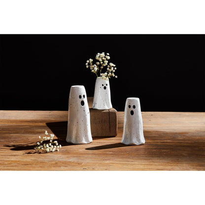 Vase fantôme Mud Pie, vase à fleurs d'Halloween moyen pour décoration d'automne