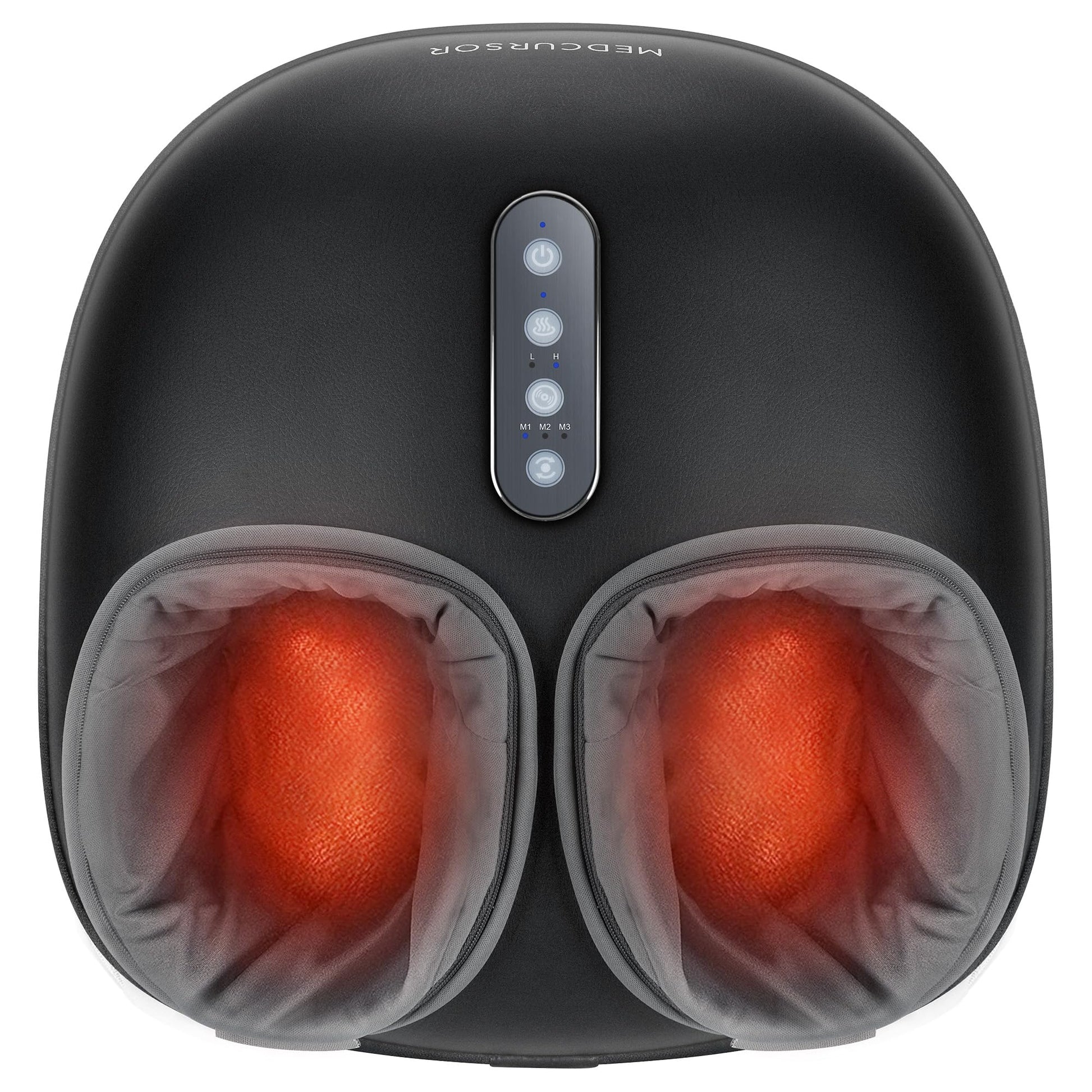 Medcursor Electric Shiatsu Foot Massager Machine with Soothing Heat, Deep Kneading for Foot Pain and Circulation, Multi-Level Settings & Air Compression, for Home or Office Use - Available at All In One Marketplace Canada