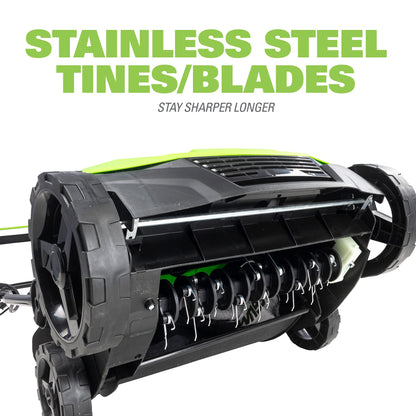 Greenworks 13 Amp 14-Inch Corded Dethatcher/Scarifier, DT13B00 Greenworks